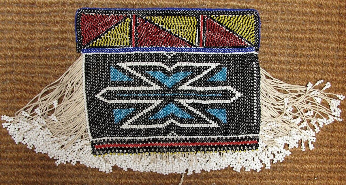Ndebele beaded apron panel — photo 2 of 3